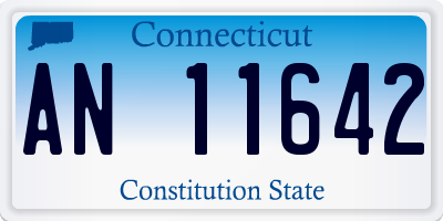 CT license plate AN11642