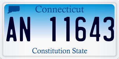 CT license plate AN11643