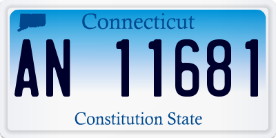 CT license plate AN11681