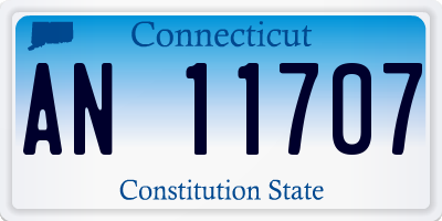 CT license plate AN11707