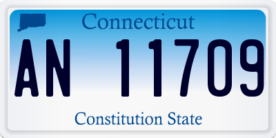CT license plate AN11709