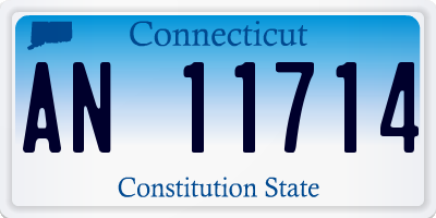 CT license plate AN11714