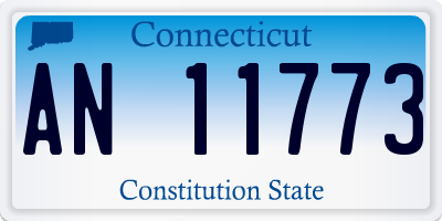 CT license plate AN11773
