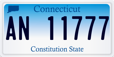 CT license plate AN11777