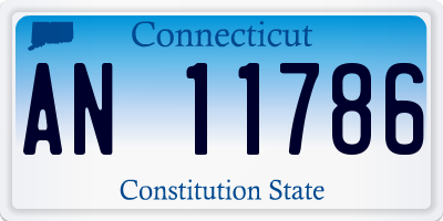CT license plate AN11786