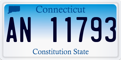 CT license plate AN11793