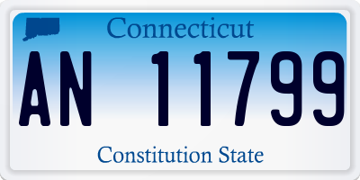CT license plate AN11799