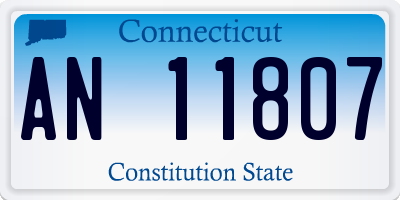 CT license plate AN11807