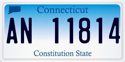 CT license plate AN11814