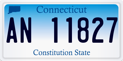 CT license plate AN11827