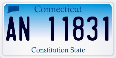 CT license plate AN11831