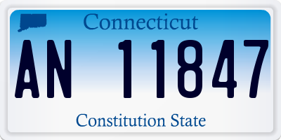 CT license plate AN11847