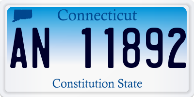 CT license plate AN11892