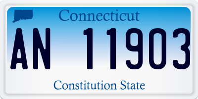 CT license plate AN11903