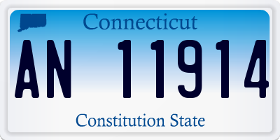 CT license plate AN11914