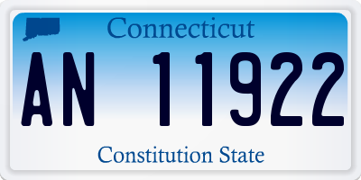 CT license plate AN11922