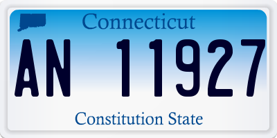 CT license plate AN11927