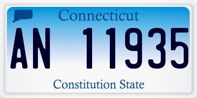 CT license plate AN11935