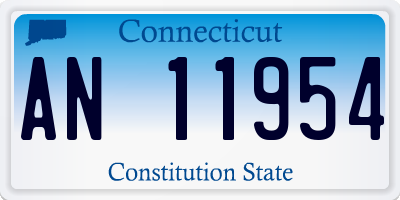 CT license plate AN11954