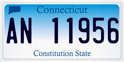 CT license plate AN11956