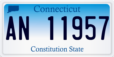 CT license plate AN11957
