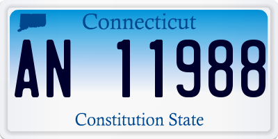 CT license plate AN11988