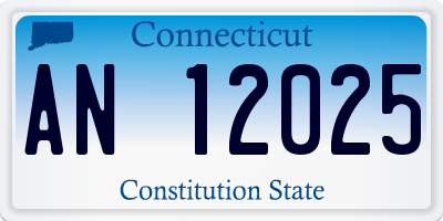 CT license plate AN12025