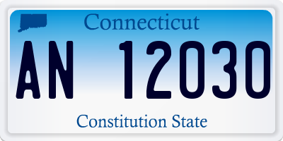 CT license plate AN12030