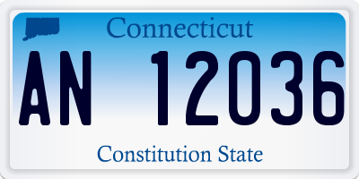 CT license plate AN12036
