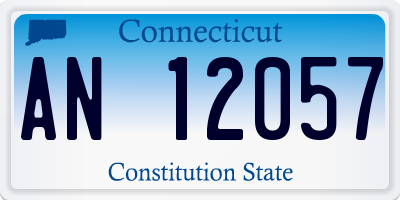 CT license plate AN12057