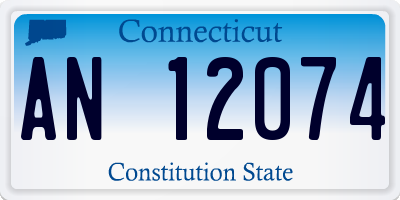 CT license plate AN12074