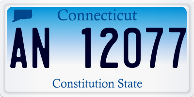 CT license plate AN12077