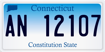 CT license plate AN12107