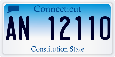 CT license plate AN12110