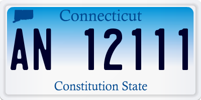 CT license plate AN12111