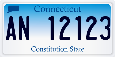 CT license plate AN12123