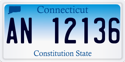 CT license plate AN12136