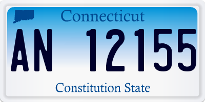 CT license plate AN12155