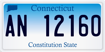 CT license plate AN12160
