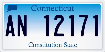 CT license plate AN12171