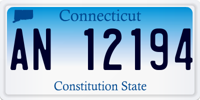 CT license plate AN12194
