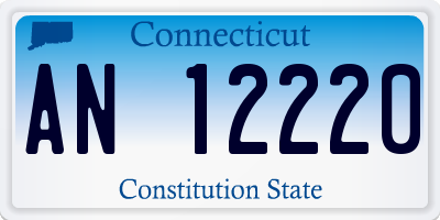 CT license plate AN12220