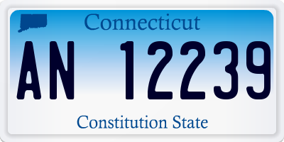 CT license plate AN12239