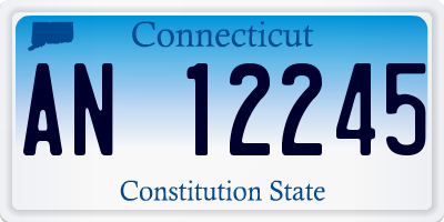 CT license plate AN12245