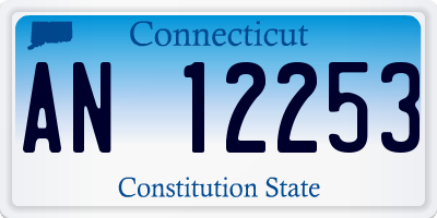 CT license plate AN12253