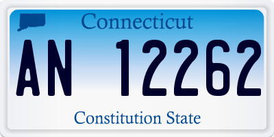CT license plate AN12262