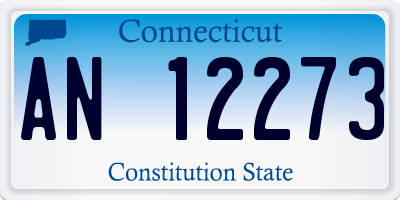 CT license plate AN12273