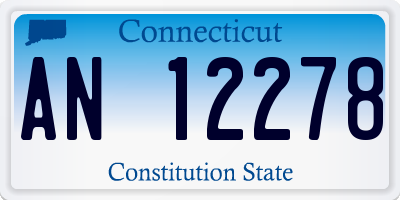 CT license plate AN12278