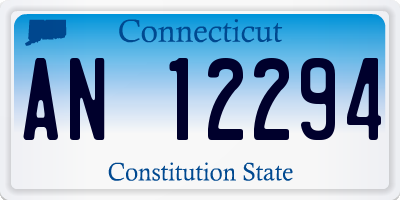 CT license plate AN12294