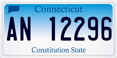 CT license plate AN12296